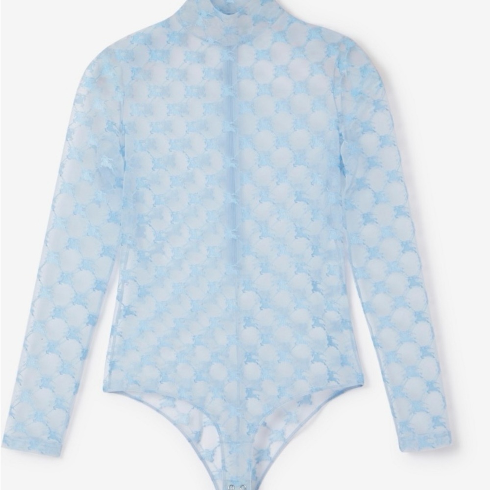 Burberry Ekd tulle Sky Blue Patterned Jumpsuit